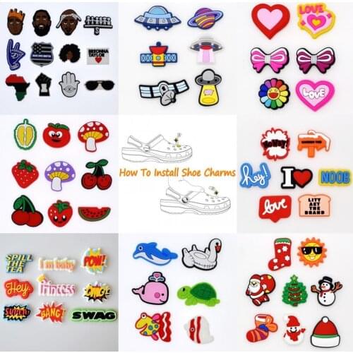 Varied Animals Black Live Matter Astronaut Christmas Halloween Fruit Heart Kids Boys Girls Gift Summer Sandal Bracelet Charms
