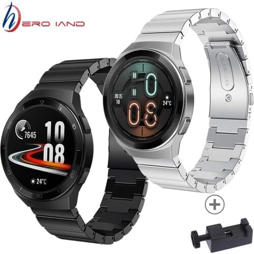 Luxury Wrist Bands For Huawei Watch GT2E 2E/GT 2 46MM/GT Active Smart Watch Straps Stainless Steel Accessories For Honor Magic