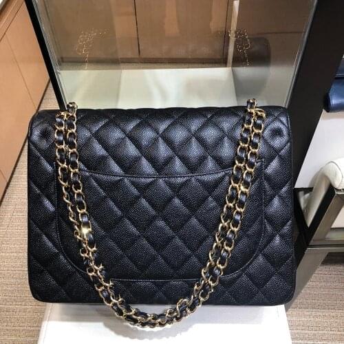 Luxury designer women Maxi flap diamond lattice shoulder bag handbag chain strap flap shoulder bag Europe brand top high quality