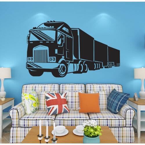 Removable Lorry Truck Transport Wall Sticker Room Decor Bedroom DIY Decal Mural Art Living Room Decor Wall Paper A-111