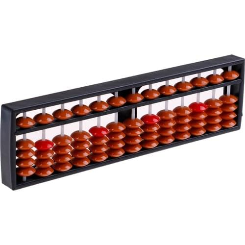 Traditional 17 Digits Abacus Math Business Chinese Abacus Educational Toys Soroban Beads Column Kid School Learning Aids Tool