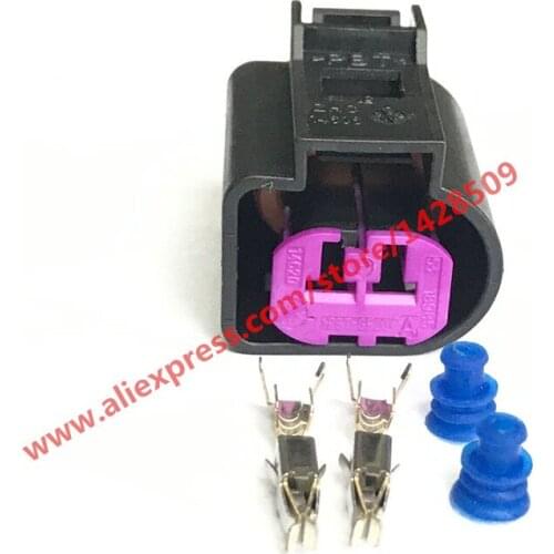 20 Sets 2 Pin Female Waterproof Engine Speaker Housing Auto Sensor Plug 1J0973772 For VW Magotan Sagitar CC