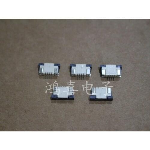 WZSM New FFC FPC connector socket 1.0mm pitch 4 pin FFC FPC ribbon cable connector Free Shipping