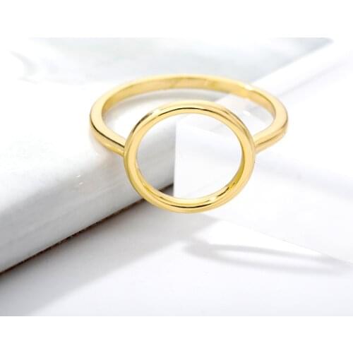 Korean Trendy Personality Simple Irregular Oval Hollow Out Ring Minimalist Elegant Geometric Rings For Women Party Jewelry Gift