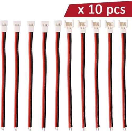 10pcs 2 Wires Battery Plug Connector, 1S 2 Pins Mirco Model Battery Connector, Beta Model battery cable For indoor drone syma