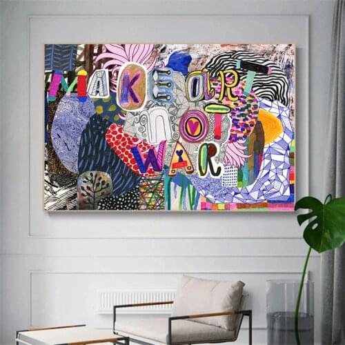 Colored Letters Graffiti Art Canvas Painting Posters and Prints Street Graffiti Art Wall Picture Living Room Home Decor Cuadros