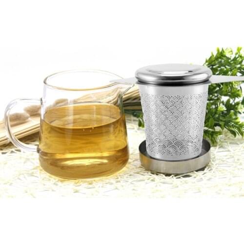 Effective Practical Classic Metal Mesh Tea Filter 304 Stainless Steel Tea Mesh Strainer Anti-scalding for Home