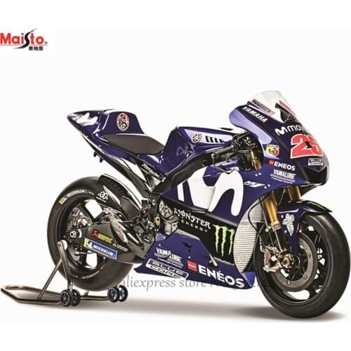 Maisto 1:18 2018 Yamaha Factory Racing Team NO:25 original authorized simulation alloy motorcycle model toy car Gift collection