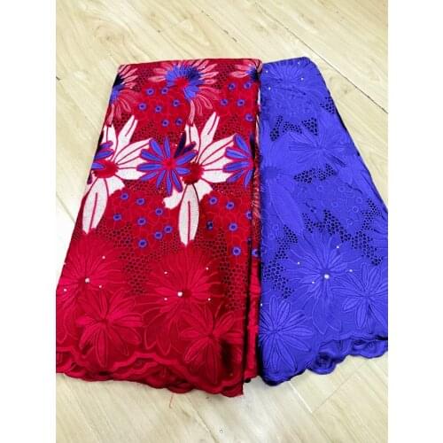 2.5+2.5Y Swiss Lace Fabric Cotton Embroidery Fabrics High Quality Dubai Fabric Swiss Voile Lace In Switzerland African Brocade