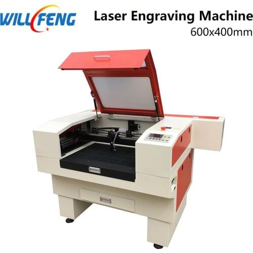 Will Feng 600*400mm 50W 60W Co2 Laser Engraving Cutter Machine Linear Rail AWC708S Controller Chiller CW3000 For Advertising