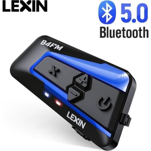 Lexin B4FM PRO Intercomunicadores de Casco Moto BT5.0 Motorcycle Intercom Helmet Headsets Waterproof FMRadio&850mAh Battery 1PC