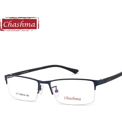 Chashma Brand Men Fashion Glasses Frame Light Weight Alloy TR 90 Half Frame Eyeglasses for Male