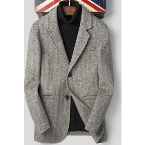 Rael Wool Coat Autumn Winter Jacket Men Clothes 2019 Double Side Woolen Coat Men Blazer Slim Coats Plus Size 4xl Erkek Mont MY