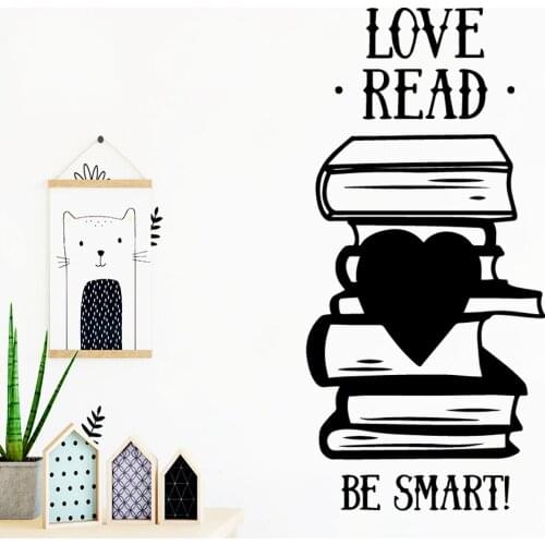 Read Love Wall Sticker For Childrens Books Room Decoration Removable Classroom Vinyl Stickers Office Art Decals M324
