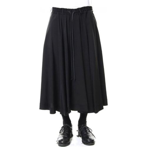 New Men clothing fashion ultra-loose Wide-legged culottes pants Can be customized Leisure trousers hairstylist plus size