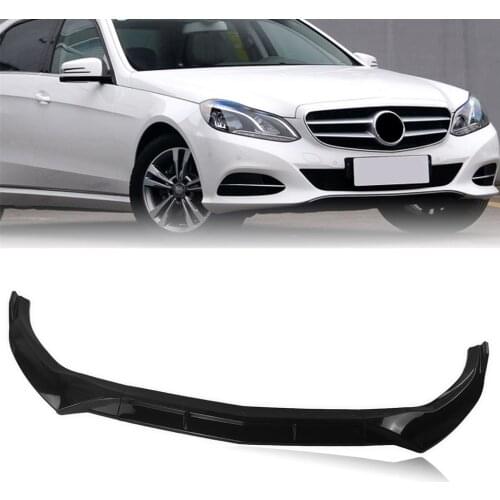Front Bumper Lip For Mercedes Benz W212 E63 2013-2015 Glossy Black Lower Vehicle Exterior Spillters Spoiler Kit