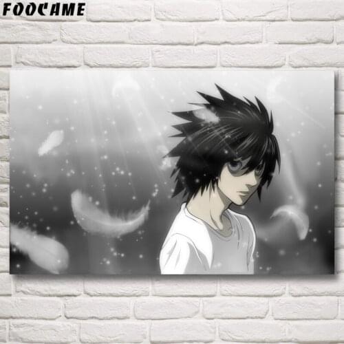 FOOCAME Death Note Japanese Anime Posters and Prints Silk Decorative Wall Pictures Art Living Room Home Decoration Painting