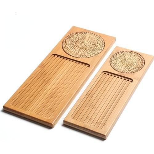 Simple Bamboo Tea Tray Dry Bubble Vintage Handmade Japanese Wooden Tea Tray Tea Ceremony Bandeja Madera Household Products 50