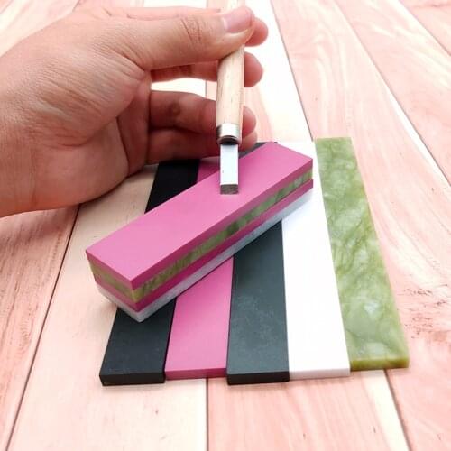 Knife sharpener 8000/10000 double-sided professional polishing fine grinding fine green natural agate and ruby sharpening stone