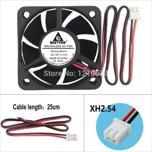 10 Pieces LOT Gdstime Brushless Cooler 50mm 50x50x20mm DC 2Pin 12V Cooling Heatsink Radiator Fan