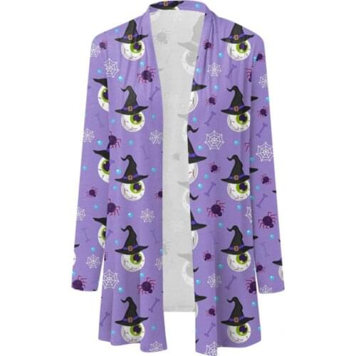 Colorful Pumpkin Festive Print Women Jacket for Holiday Coat Colorful Pumpkin Festive Print Women Jacket for Holiday