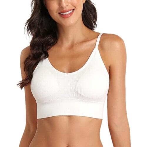 Women Bras Seamless Sexy Lingerie Solid Color Low Back Bralette Push Up Sports Crop Top Female Bandeau Underwear