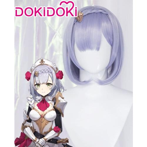 DokiDoki Game Genshin Impact Cosplay Halloween Noelle Cosplay Wig Genshin Impact Noelle Cosplay Hair