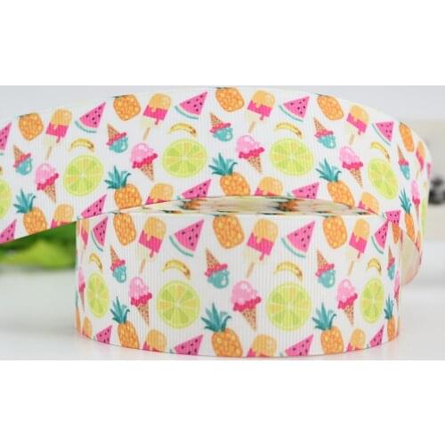 1-1/2" 38mm summer element printed grosgrain ribbon gift wrap ribbon hot sale Grosgrain Ribbon Packing Tape DIY Hair Bow Sewing