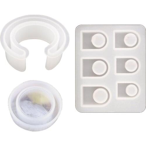 1 Set Rings Bracelet Crystal Epoxy Resin Mold DIY Crafts Jewelry Casting Tool Bangle Silicone Mould
