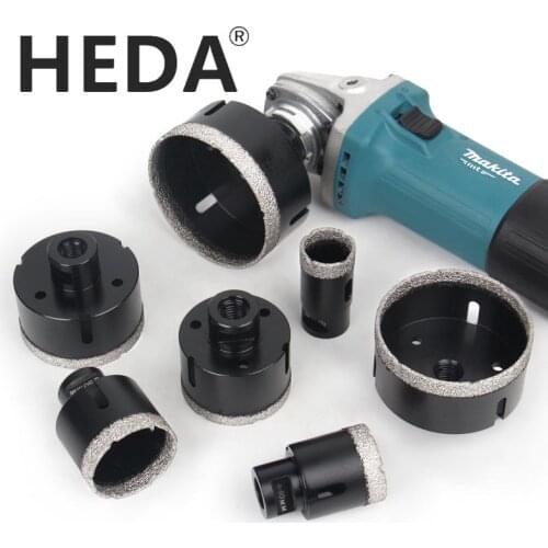 6-120mm 1Pc M14 Thread Shank Hole Saw Dry Vacuum Brazed Diamond Core Drill Bits For Angle Grinder Ceramic Tile Granite Marble