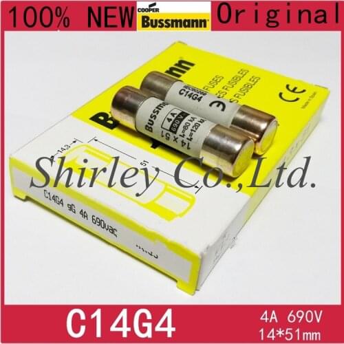 100%Original Imported Fuse Melting Ceramic Fuse BUSSMANN C14G1/G2/G4/G10/G12/G16/G20 C14G25 C14G32 C14G40 C14G50 690V 14*51MM