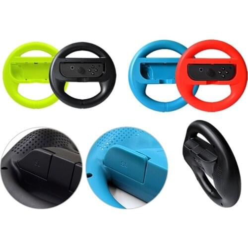 2Pcs Game Steering Racing Handle Steer Wheel Holder Compatible With Switch OLED Controller Gamepad Hand Grip