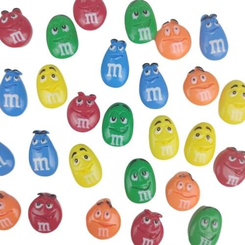 30pcs/set Simulation M bean chocolate bean fridge magnet office photo Whiteboard refrigerator Strong magnetic stickers