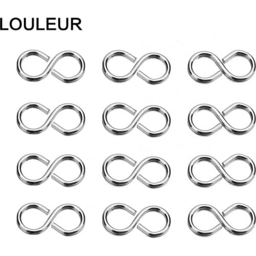 30Pcs Stainless Steel S Shape Bracelet Necklace Pendant Connector Bail Clasps Claw Charms Bracelet Hooks Crimps End Jewelry DIY