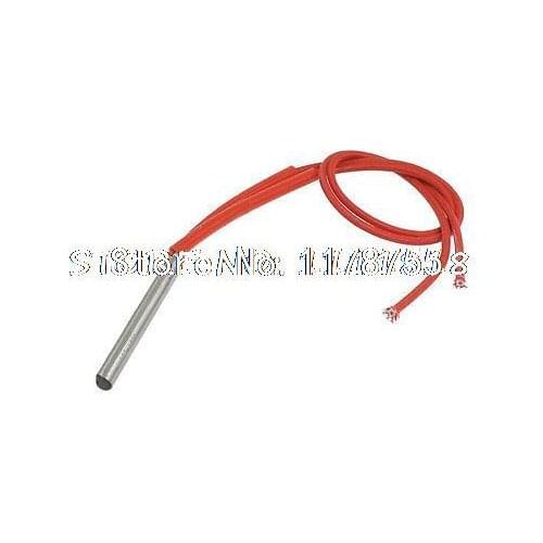 6mm x 50mm Electric Heating Element Wired Cartridge Heater AC 120V 100W