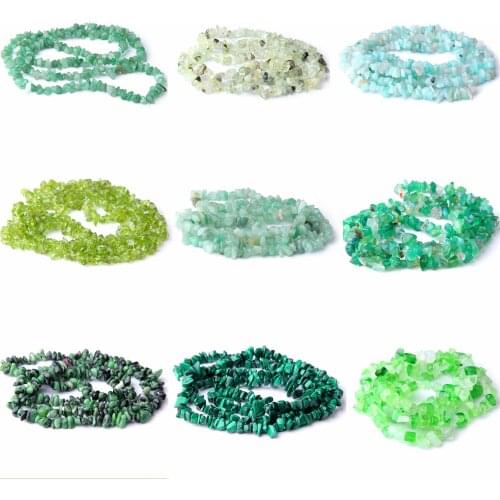 5-8mm Irregular Stone Green Chips Beads Amazonite Malachite Natural Agat Chips Peridots Gravel Beads For DIY Jewelry Making 16"