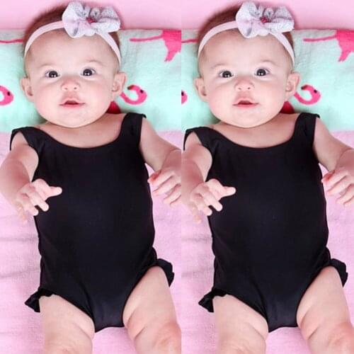 Toddler Baby One-Piece Sleeveless Ruffles Soft Swimsuit Swimwear Cute Kids Girls Swimming Costume Bikini Bathing Suit Beachwear