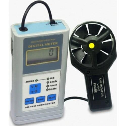 Digital Anemometer AM-4836 Handheld Wind Speed Meter Air Flow Meter AM4836