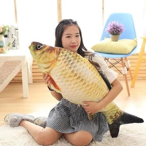 25 Big Fish Shape Decorative Cushion Throw Pillow with Inner Home Decor Cartoon Sofa Toys Sleeping Pillow