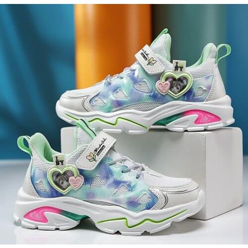 2021 Children Princess Led Shoes For Girls Light Sneakers Baby Kids Autumn Tenis Cute Sport Shoes Cartoon Female Running Sneaker