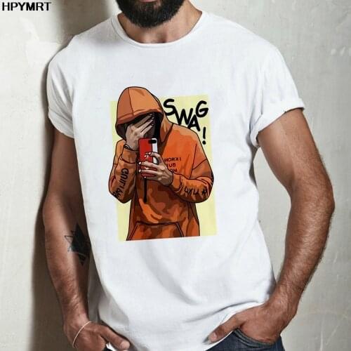 Cool Boy Print T Shirt Men Short Sleeve Fashion Casual Tshirt Tops Summer Harajuku Graphic Tees Streetwear Hip Hop Male T-shirts