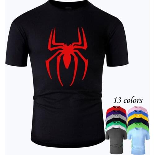 Cool Spider Line Art O Neck Cotton T Shirt Men and woman Unisex Summer Short Sleeve Designed Casual Tee m01042