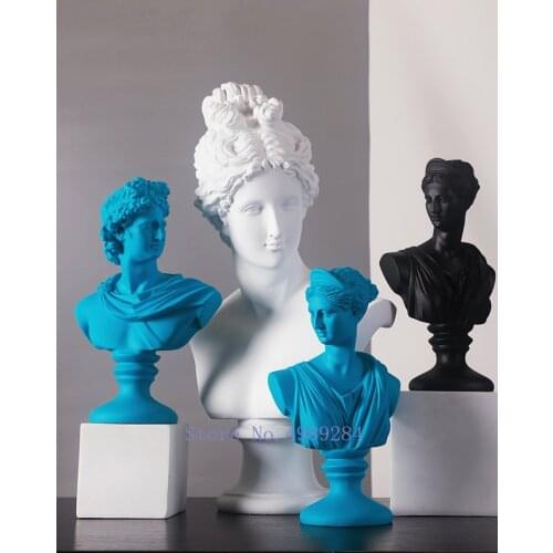 Resin Imitation plaster Character head sculpture Venus Apollo Modern accessories for home decoration Creative Artwork