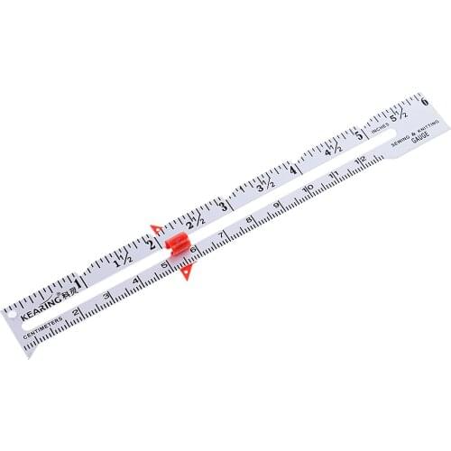 2 Pieces 2''/6'' Measuring Gauges Metric Rulers Sewing Quilt