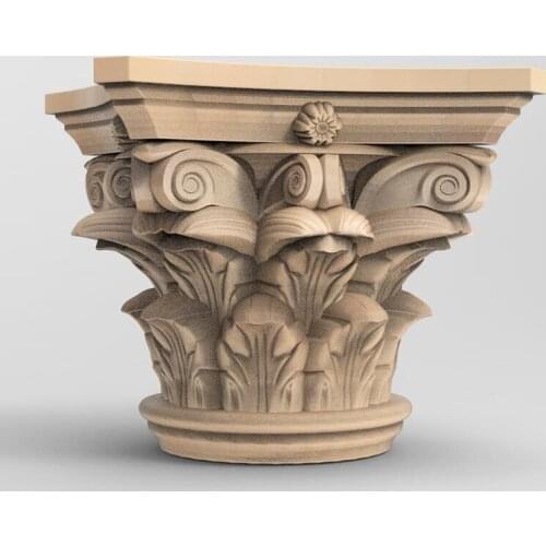 Round chapiter decor 3d model STL relief for cnc STL format 3d model for cnc router 3d printer artcam aspire Supports stands leg