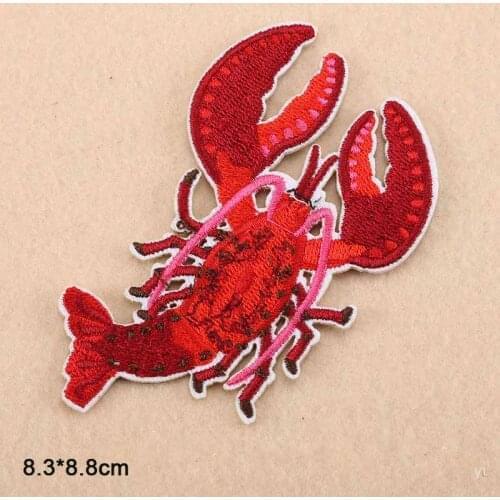 Lobster Mermaid Flamingo Wholesale Iron on Embroidered Cloth Clothes Patch For Clothing Girls Boys Woman