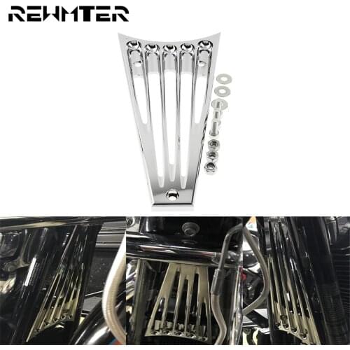 Motorcycle CNC Frame Grill Cover Radiator Engine Guard Protector Chrome For Harley Touring Street Road Glide FLHR FLHX 14-2016