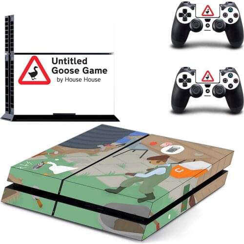 Untitled Goose Game Decal PS4 Skin Sticker For Playstation 4 Console protection film +2Pcs Controllers cover