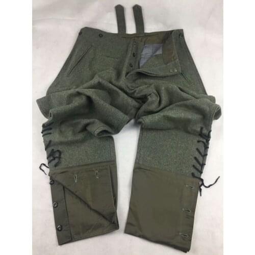 WWII WW2 GERMAN ARMY RETRO M36 OFFICER WOOL FIELD PANTS BREECHES MILITARY UNIFORM WORLD WAR II SOLDIER MILITARY WAR REENACTMENTS