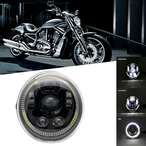 2019 New For V Rod Motorcycle Halo Headlight With DRL For V- Rod VROD VRSCA VRSC Headlight VRSC/V-ROD LED HEADLIGHT